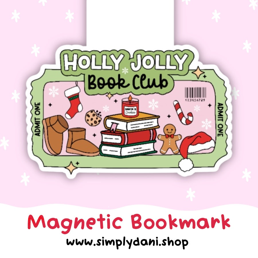 Holly Jolly Book Club | Magnetic Bookmark
