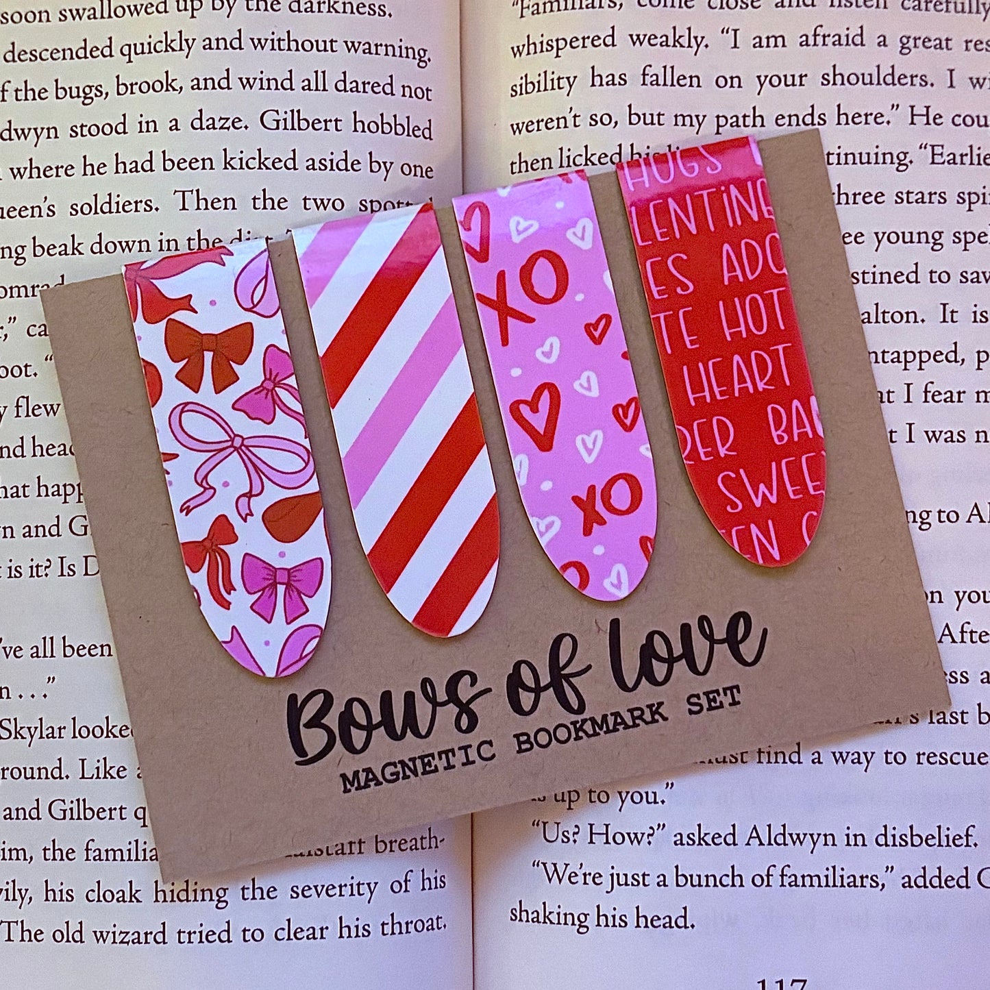 Bows of Love | Magnetic Bookmarks | Set of 4