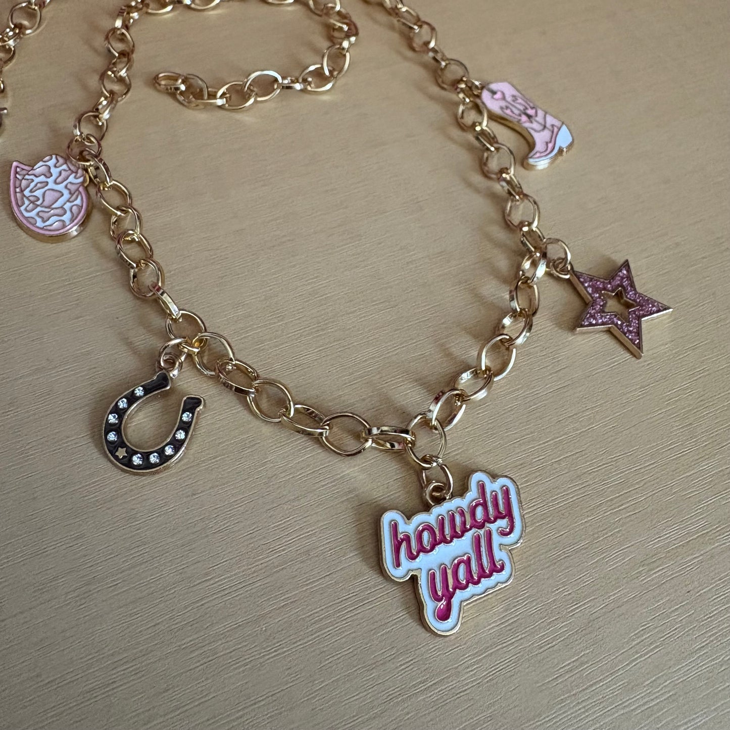 Howdy Yall Charm Necklace