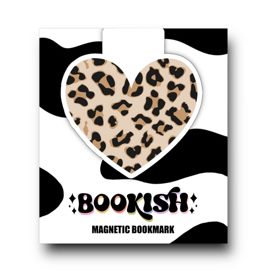 Leopard Print Heart | Magnetic Bookmark