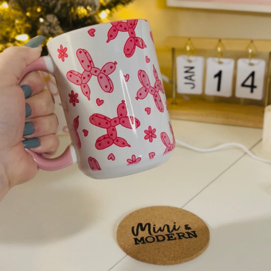 Balloon Dog Valentines Day 15 oz Mug