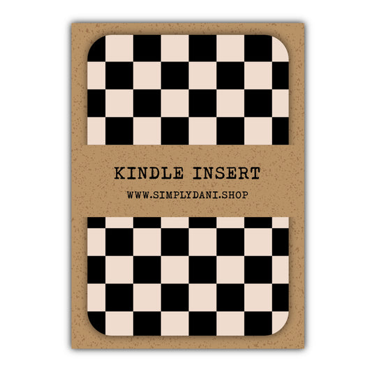 Black & Tan Checkered | Kindle Insert