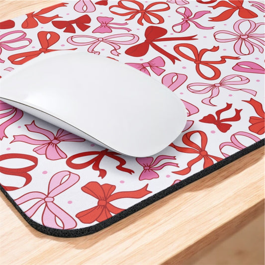 Pink and Red Bows | Mousepad | Valentines Day Collection