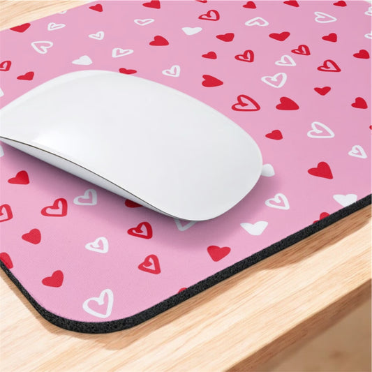 Pink and Red Hearts | Mousepad | Valentines Day Collection